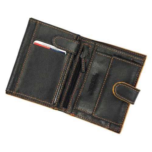 Skórzany męski portfel Polo Club 1223 PL04 czarny na Arena.pl