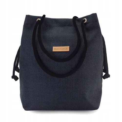 TOREBKA WOREK CAŁA CZARNA SHOPPER TORBA BAGGAGE na Arena.pl