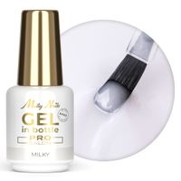 Żel budujący w butelce z pędzelkiem MollyNails Pro Salon Milky 15g
