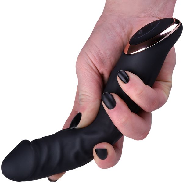 Czarny Wibrator Usb Dla Pań Z Realistyczną Główką zdjęcie 2