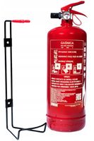Gaśnica + Uchwyt Proszkowa 2kg Przemysłowa Domowa + Certyfikat z Wieszakiem
