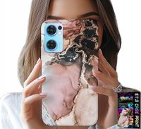 ETUI DO OPPO RENO7 5G - ELEGANCKI MARMUREK MODNE WZORY + SZKŁO