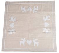 Obrus z beżowymi reniferami 140x270cm