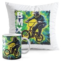 ZESTAW KUBEK + PODUSZKA DRUK - ROWER BMX MTB SPORT