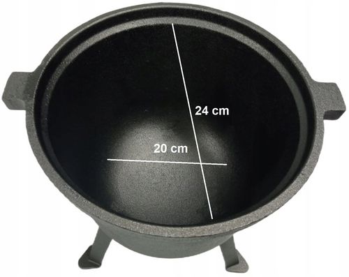 KOCIOŁEK ŻELIWNY GARNEK myśliwski węgierski pieczonki 8L na OGNISKO GRILL na Arena.pl