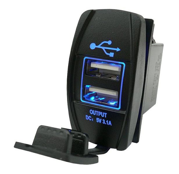 ROZGAŁĘZIACZ ŁADOWARKA 12/24V -2xUSB- 3,1A -AXEL zdjęcie 1