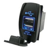 ROZGAŁĘZIACZ ŁADOWARKA 12/24V -2xUSB- 3,1A -AXEL
