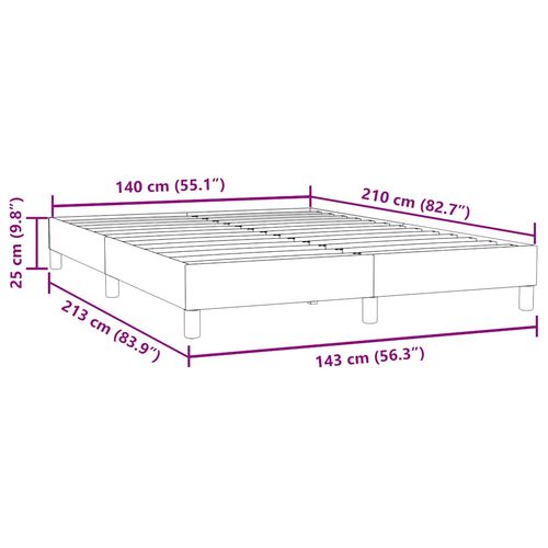 Łóżko typu Box Spring bez materaca Ciemnoszary 140x210 cm na Arena.pl