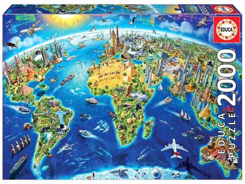Puzzle Świat Educa 2000 szt. zdjęcie 1