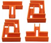 ZESTAW Uchwyt stolarski 3 ręka 4xL + 2xT do płyty montażowej 18mm