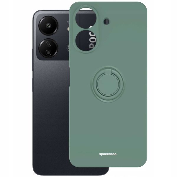 Spacecase Silicone Ring Redmi 13C 4G / Poco C65 Dark Gree zdjęcie 3