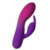 rocks-off glo-girl violet - wibrujący krolik z podwojnym silnikiem