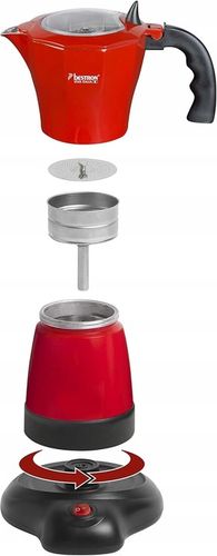 ELEKTRYCZNA Kawiarka 6F Ekspres Zaparzacz do Kawy Espresso Bestron na Arena.pl