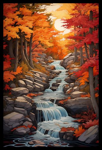 Plakat 30x45cm Jesienne Wodospady na Arena.pl