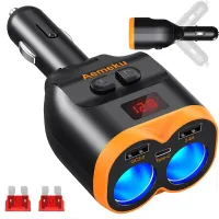 Rozdzielacz gniazda zapalniczki i ładowarka 2xUSB-A 1xUSB-C qc 3.0