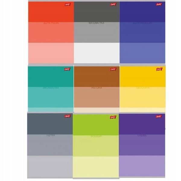Zestaw Zeszyty Przedmiotowe A5 60k (ściąga) Color Stripes zdjęcie 1