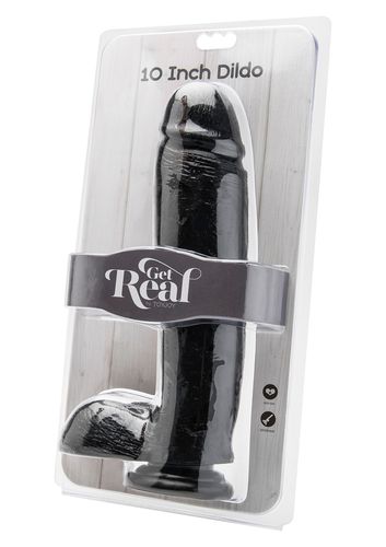 dildo 10 inch with balls black na Arena.pl