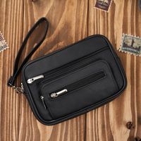 saszetka męska skórzana do ręki elegancka klasyczna czarna abruzzo abr-50