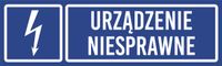 Tabliczka informacyjna - Urządzenie niesprawne grawer piktogram 20x6 cm