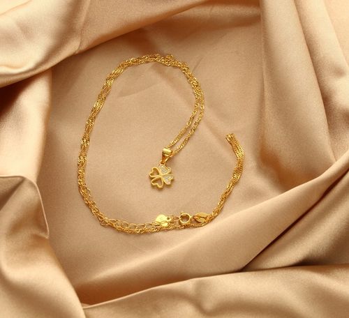 ZŁOTY NASZYJNIK DAMSKI ŁAŃCUSZEK Z ZAWIESZKĄ KONICZYNKA SREBRO GRAWER na Arena.pl