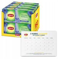 Zestaw Lipton Herbata zielona ekspresowa Earl Grey 8x20 torebek + GRATIS