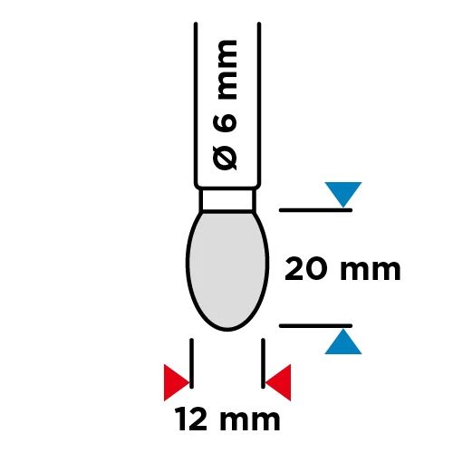 Frez do metalu OWALNY 12x20mm TYP E GRAPHITE na Arena.pl