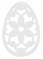 11. Zawieszka ażurowa jajko wiosna PISANKA wielkanocna kwiat biała