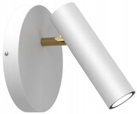 KINKIET LAMPA ŚCIENNA LUMINEX AXION 338 GU10 BIAŁY MAT/ZŁOTO POŁYSK