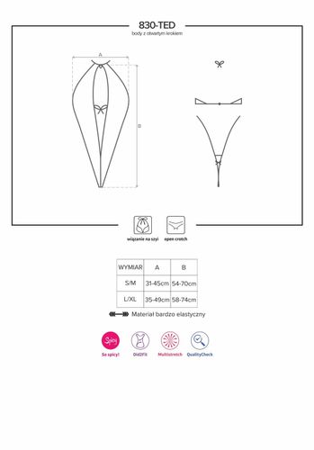 obssesive 830-ted-1 body czarne s/m na Arena.pl