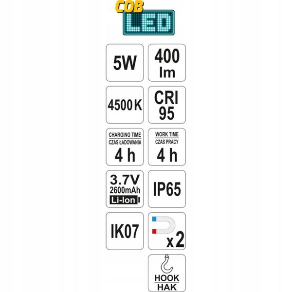 LAMPA DO DOBIERANIA KOLORÓW YATO zdjęcie 9