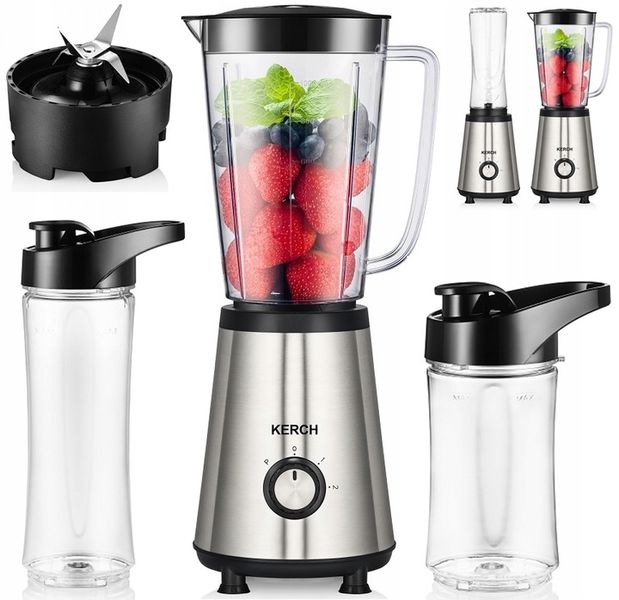 BLENDER KIELICHOWY DO KOKTAJLI KERCH MIXGO 2BIDONY 800W +2 WKŁADY CHŁODZĄCE zdjęcie 4