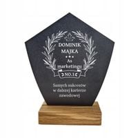 Statuetka metalowa solidna z grawerem na prezent puchar trofeum