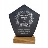 Statuetka metalowa solidna z grawerem na prezent puchar trofeum