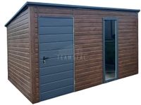 Schowek Domek Ogrodowy 3,5x2,5m drzwi Okno Drewnopodobny dach spad TS824