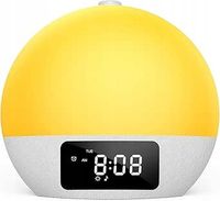 BUDZIK ŚWIETLNY ZEGAR LAMPKA NOCNA RGB LED GŁOŚNIK BLUETOOTH 4W1