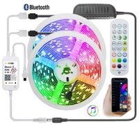 2*Taśma smart LED 5050 RGB 2*5m/12V kontroler muzyki bluetooth
