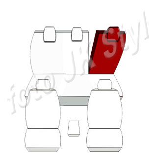 Pokrowce MIAROWE do VW Golf VII bez tylnego podłok. 2012-2020r. P2 zdjęcie 3