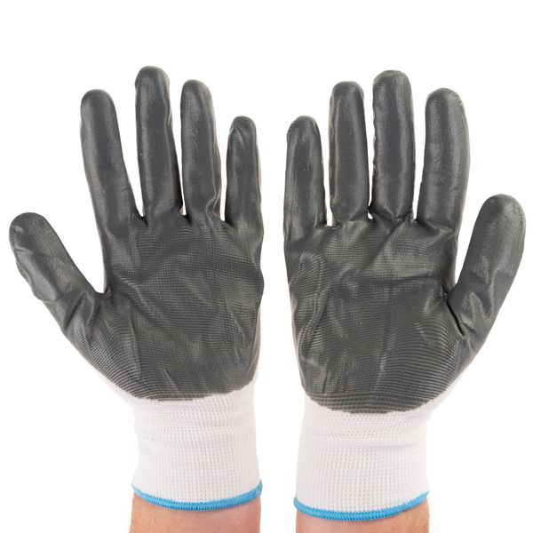 RĘKAWICE ROBOCZE NITRYLOWE SZARE ROZMIAR 9 L zdjęcie 7