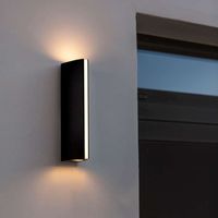 Kinkiet LAMPA elewacyjna LEO 5192701335 Lutec metalowa OPRAWA ścienna LED 14W 3000K podłużna IP54 szara