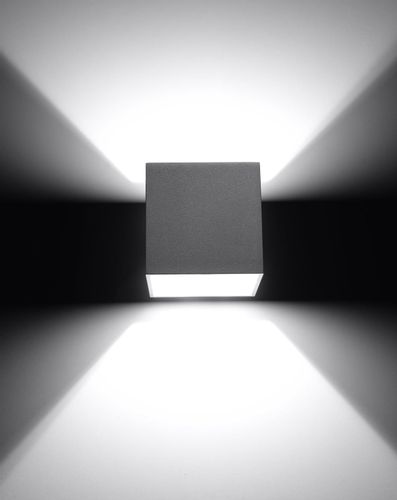 Kinkiet LAMPA ścienna SL.0058 metalowa OPRAWA przyścienna kostka cube szara na Arena.pl
