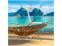 30X30CM ZEGAR HAMAK PLAŻY OBRAZ DREWNO