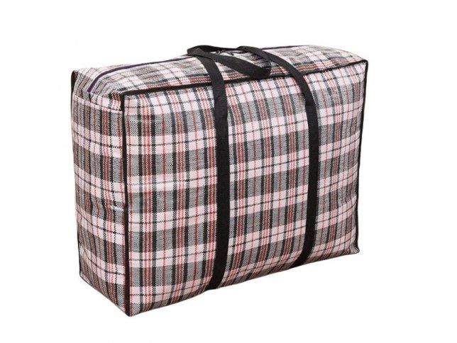 Torba gospodarcza pokrowiec zakupowa bazarowa 48cm czerwona kratka zdjęcie 1