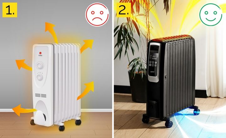 Grzejnik olejowy Yoer 2500W 10 żeberek +Timer +3 moce +Tryb zdjęcie 2
