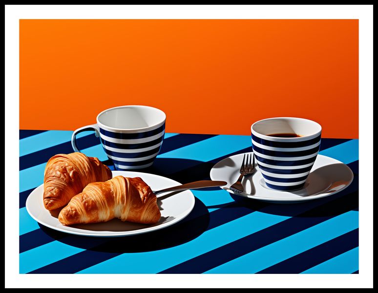 Plakat 80x60cm Croissanty zdjęcie 3