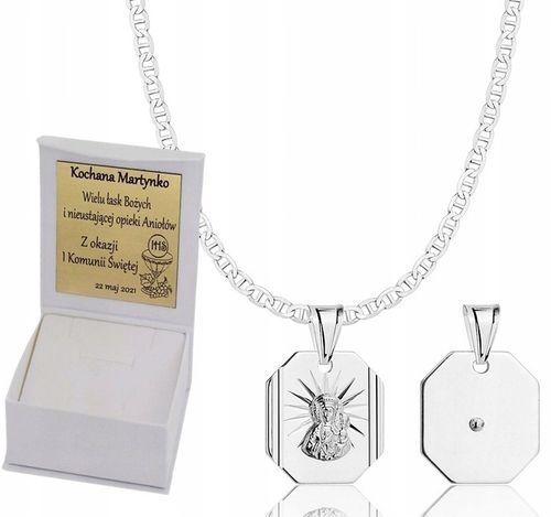 Łańcuszek Srebrny Gucci 2,60 mm z Medalikiem pr 925 Grawer Gratis na Arena.pl