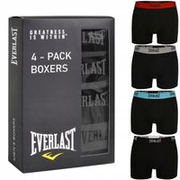 EVERLAST Bokserki Męskie Bawełna Czarny Logo 4 Sztuki Rozmiar XL