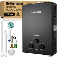 PODGRZEWACZ PRZEPŁYWOWY WODY BOJLER GAZOWY NA GAZ PŁYNNY BUTLI LPG 6L 12KW