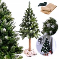 CHOINKA SZTUCZNA NA PNIU 180cm DIAMENTOWA GĘSTA SOSNA OŚNIEŻONA JAK ŻYWA