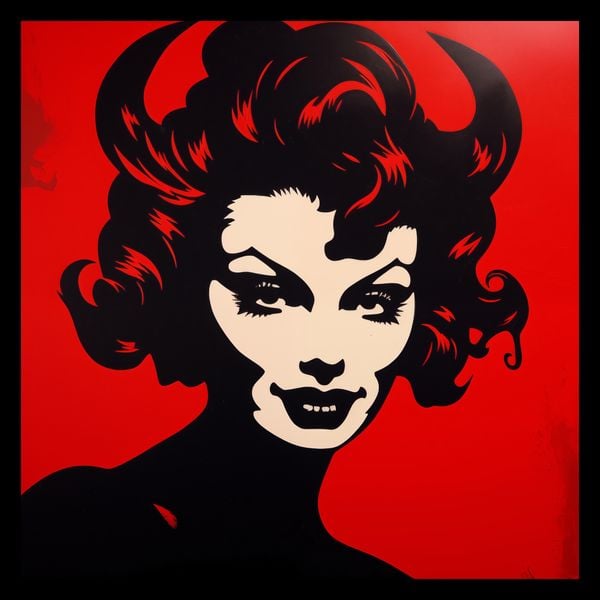 Plakat 40x40cm Czerwona Diablica zdjęcie 2