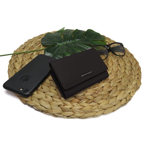 mały damski portfel matte - czarny na Arena.pl